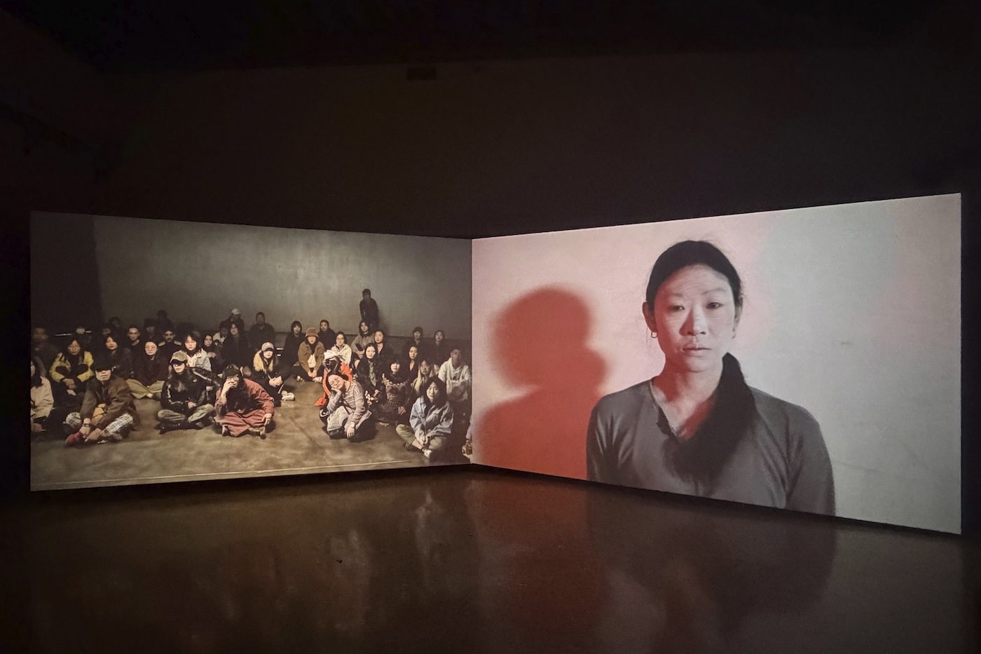 Wang Tuo’s new video installation on view in “Canicula” at Complesso dell’Ospedaletto, Venice